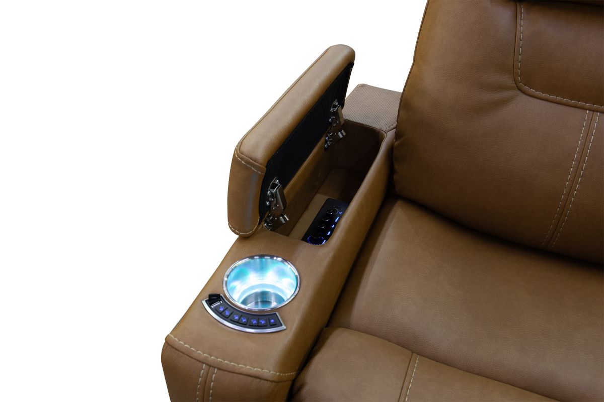 Front Row Brown Triple Power Theater Recliner 8