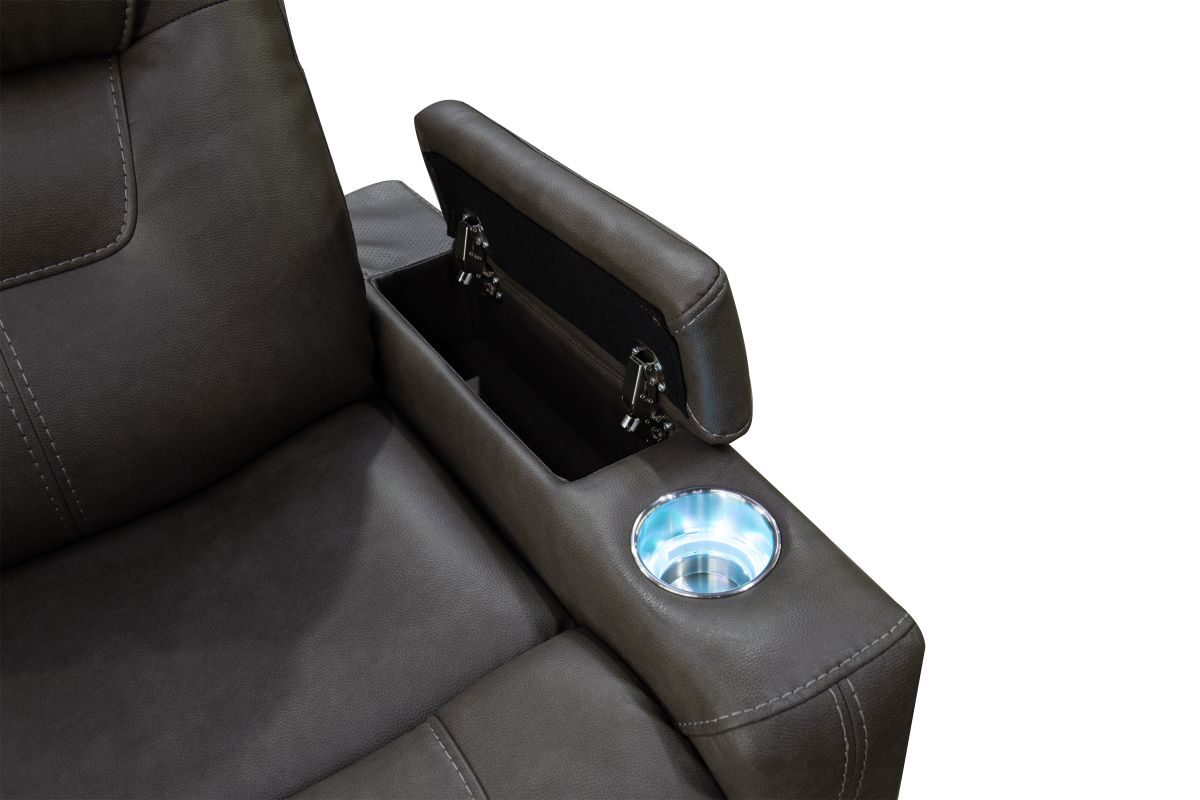 Front Row Triple Power Theater Recliner Charcoal 6