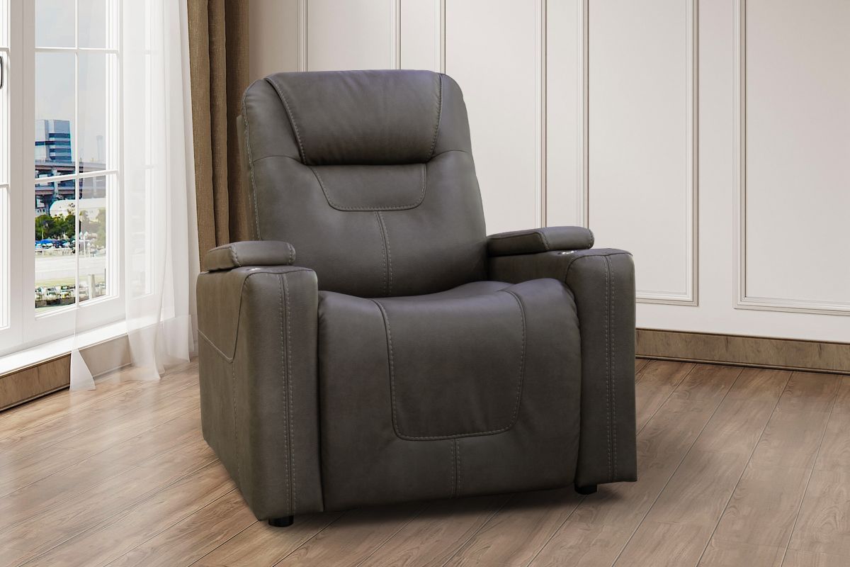 Front Row Triple Power Theater Recliner Charcoal 10