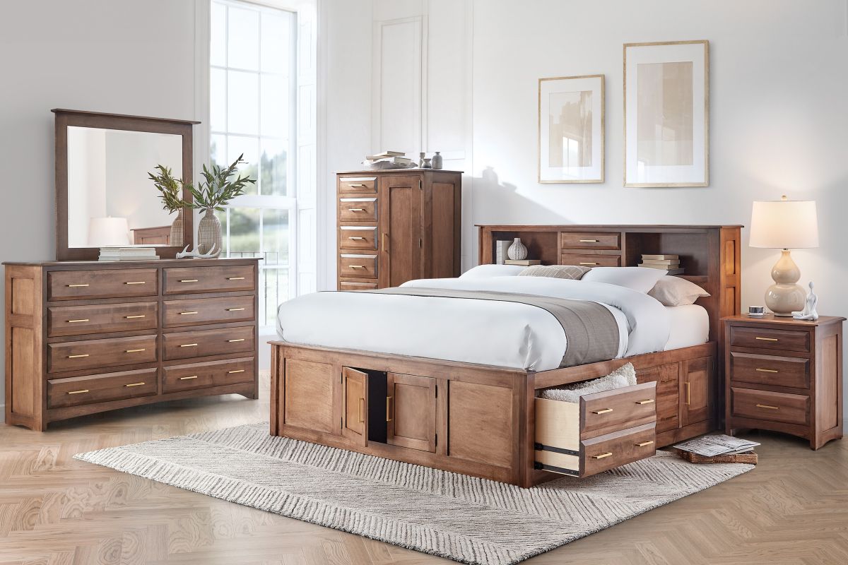 Simplicity 3-Piece Queen Storage Bedroom Set by Daniels Amish  2