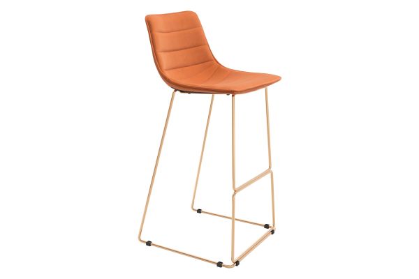 Adele Barstool (Set of 2) Orange & Gold