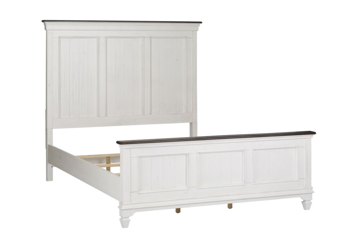 Corner view of a queen size Higgins Bed without a mattress