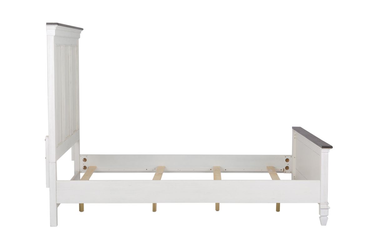 Side view of a queen size Higgins Bed without a mattress