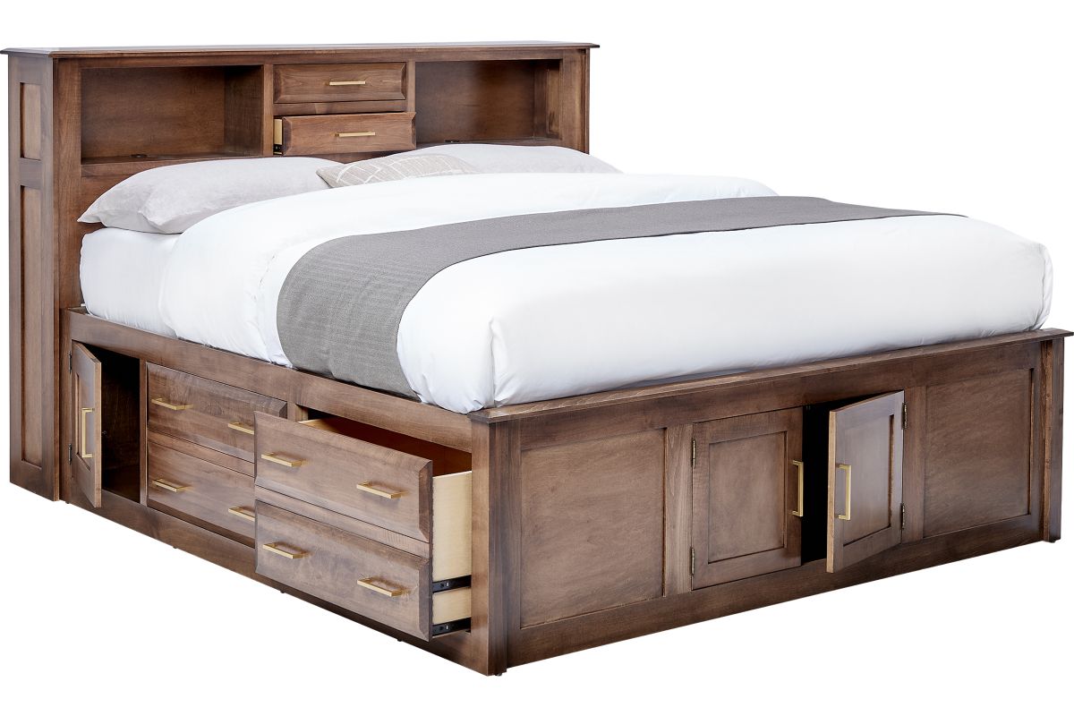 Simplicity Maple Cider Storage Queen Bed 3