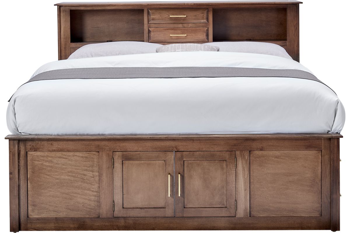 Simplicity Maple Cider Storage Queen Bed 5