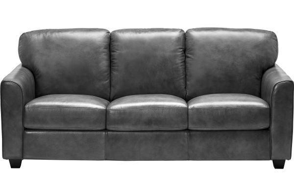 Wesley Grey Leather Sofa