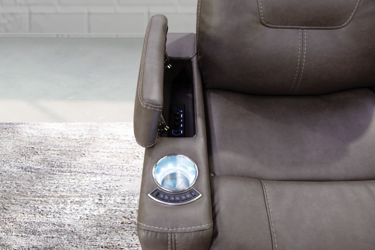 Front Row Triple Power Theater Recliner Charcoal 4
