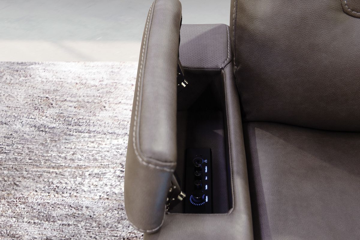 Front Row Triple Power Theater Recliner Charcoal 5