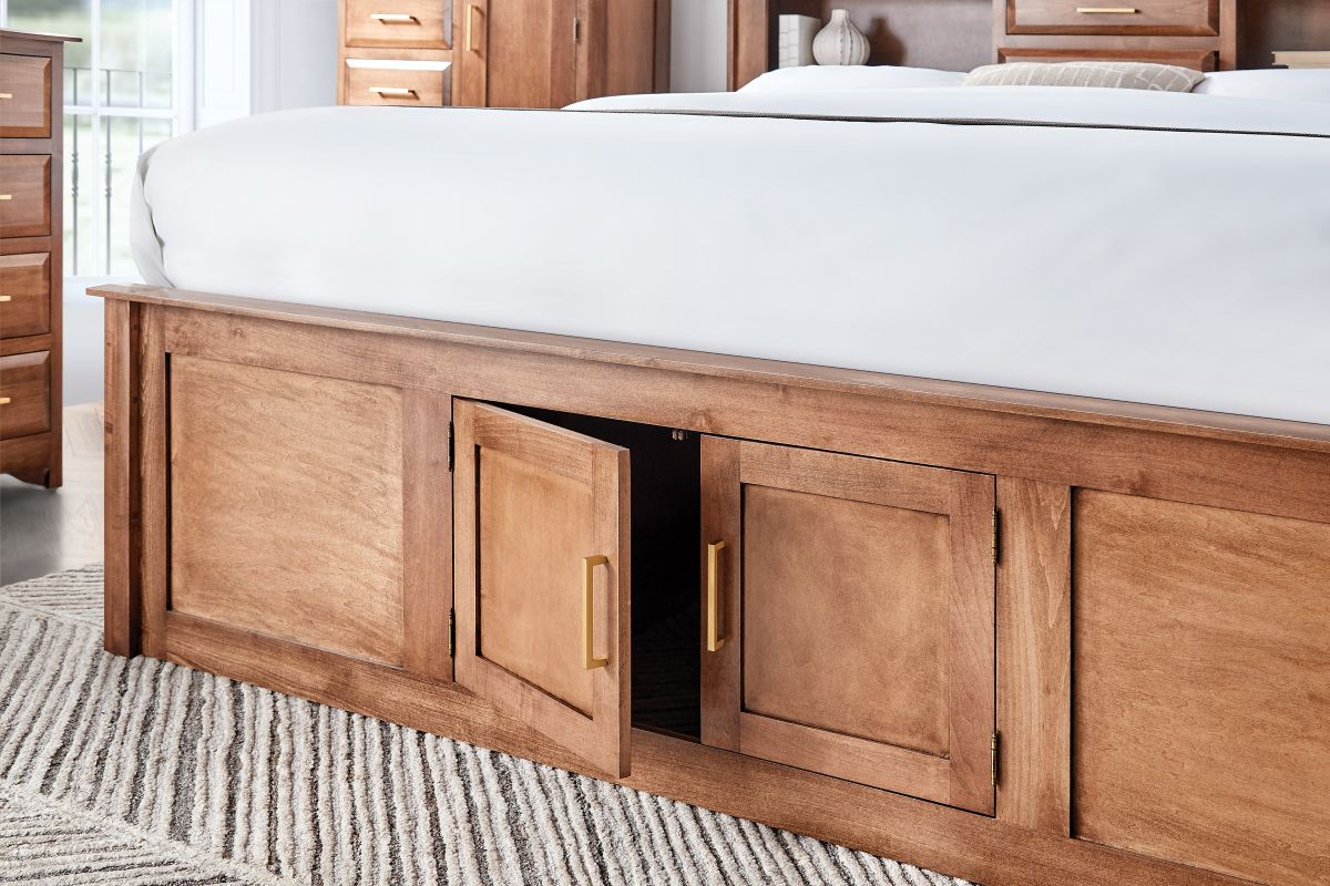 Simplicity Cherry Java Storage King Bed 10