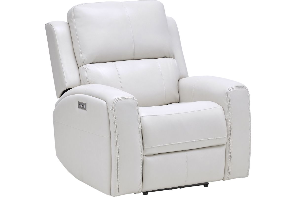 Linton Cream Leather Triple Power Recliner 3