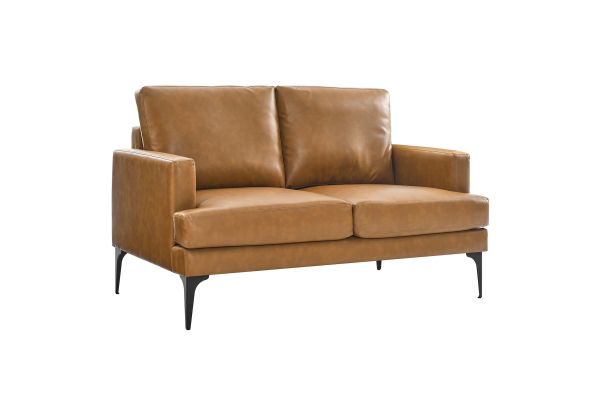 Evermore Vegan Leather Loveseat by Modway