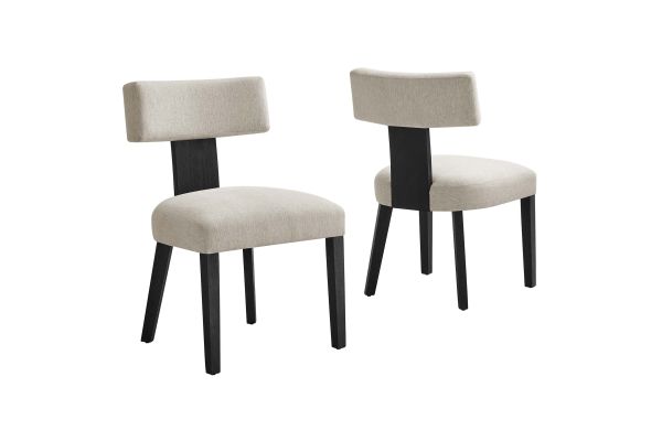 Nalani Fabric Upholstered Dining Chairs Set of 2 