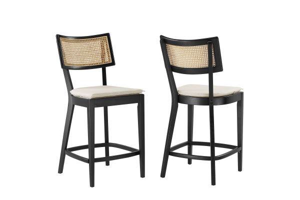 Caledonia Wood Counter Stools Set of 2 