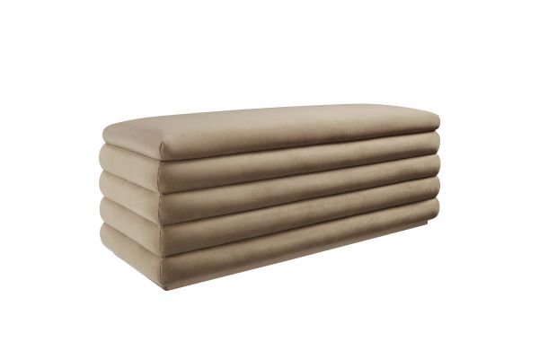 Mezzo Upholstered Performance Velvet Storage Bench