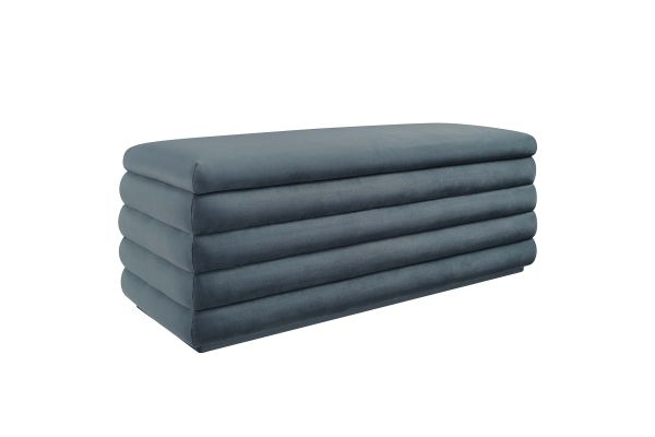 Mezzo Upholstered Performance Velvet Storage Bench