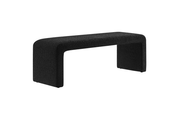 Simba Boucle Fabric Waterfall Long Bench