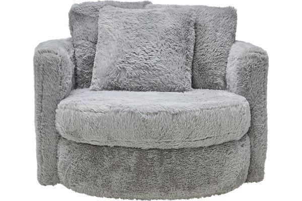 Bambi Grey Swivel Pod Chair