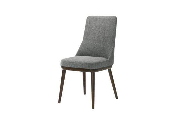 Revolve Upholstered Chair in Walnut Finish