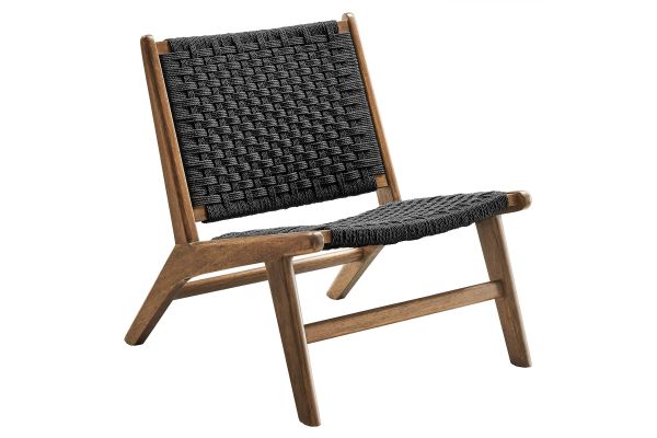 Saoirse Woven Rope Wood Accent Lounge Chair