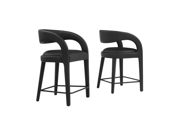 Pinnacle Vegan Leather Counter Stool Set of 2