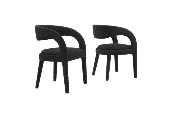 Pinnacle Boucle Upholstered Dining Chair Set of 2