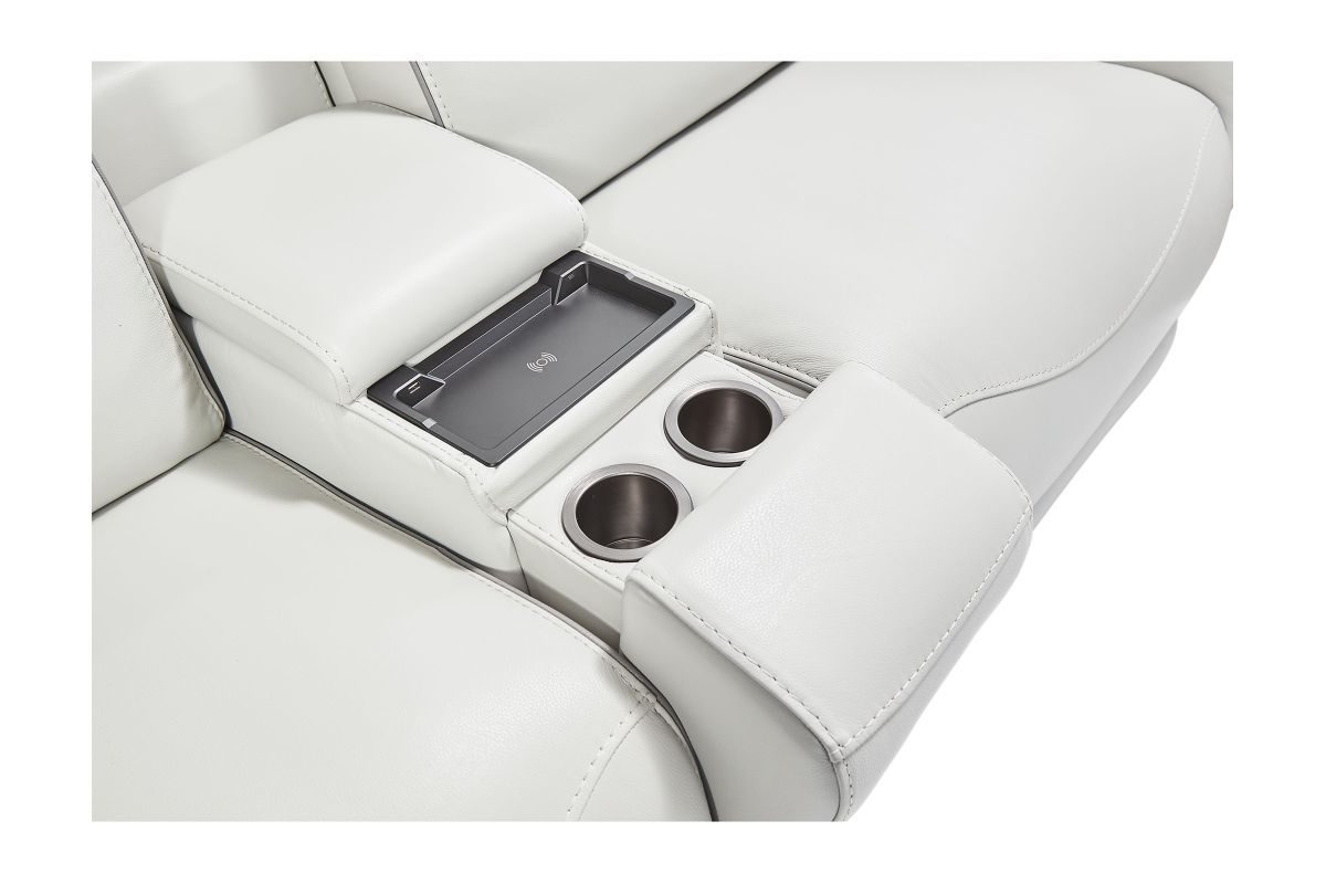 Corbin Fog Leather Dual Power Reclining 6-Piece Sectional 4