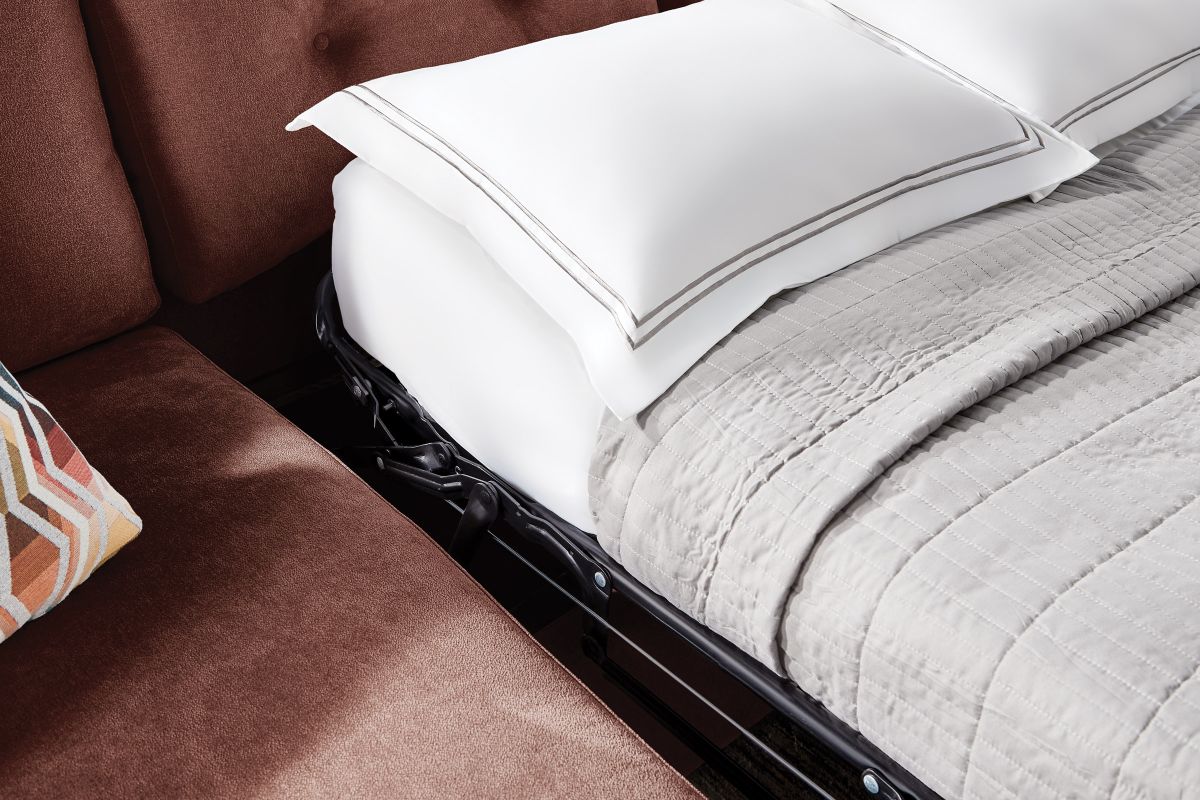 ModularOne Sectional Merlot 7-Piece Sectional with Sleeper + E-Console + Right Arm Facing Chaise 14