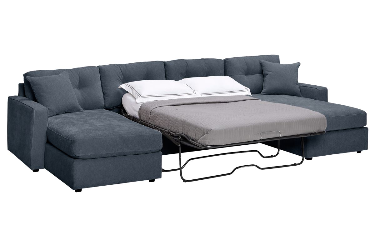 ModularOne Navy 3-Piece Sleeper Sofa with Dual Chaises 4