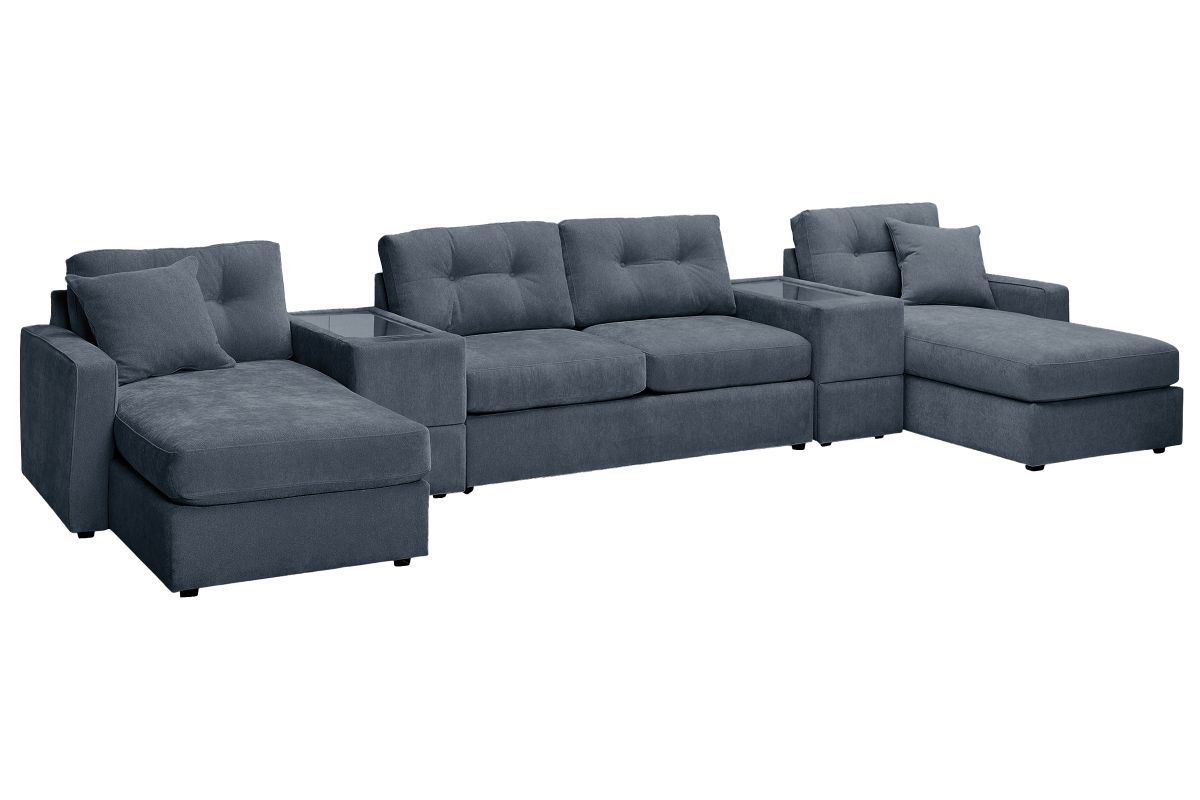 ModularOne Navy 5-Piece Sleeper Sectional with E-Console 4