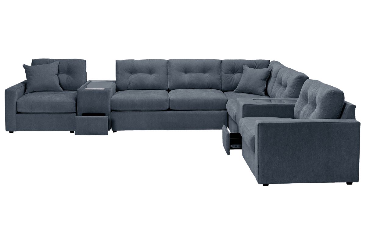ModularOne Navy 7-Piece Sleeper Sectional with E-Console 3