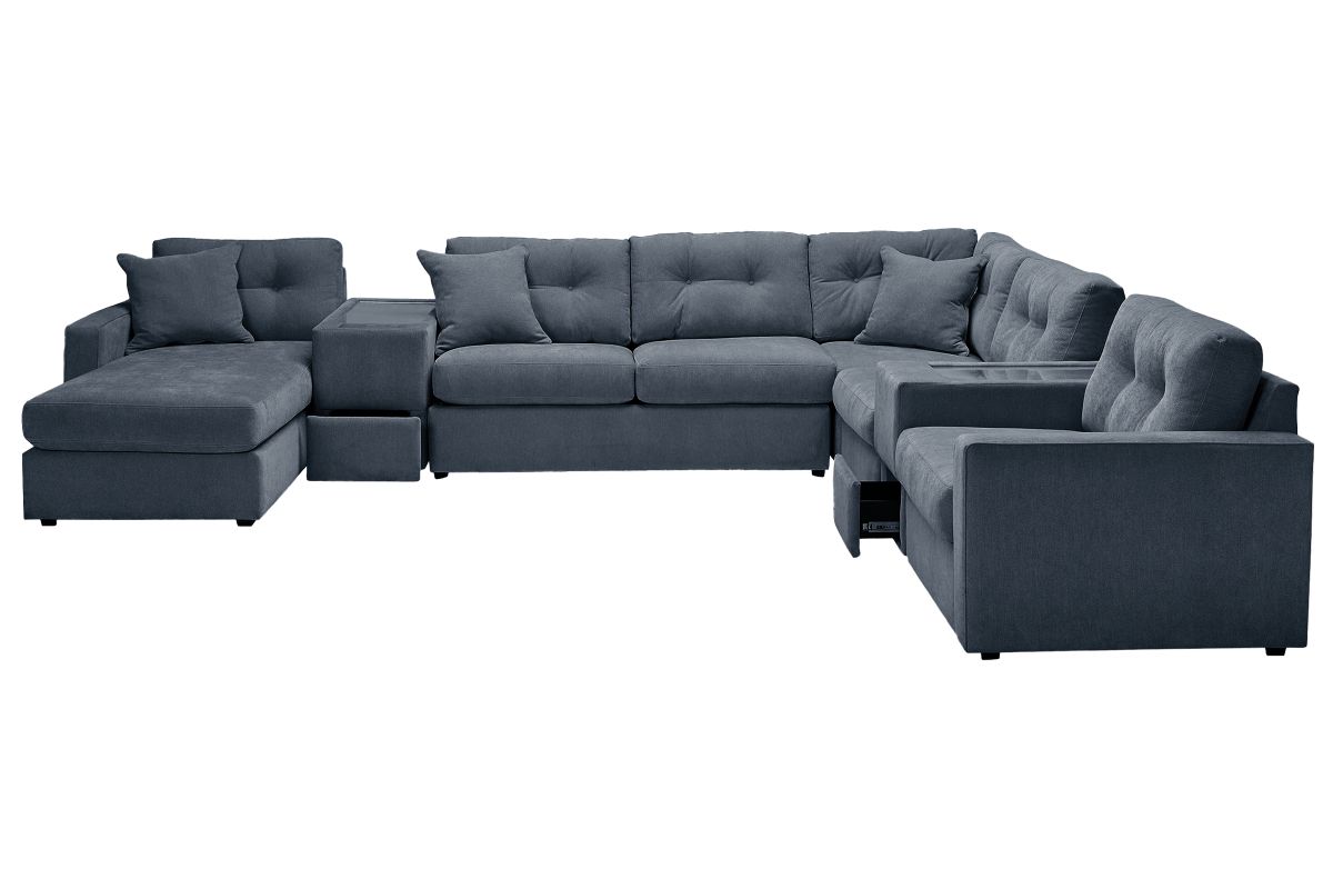 ModularOne Navy 7-Piece Sleeper Sectional with Left Arm Facing Chaise 3