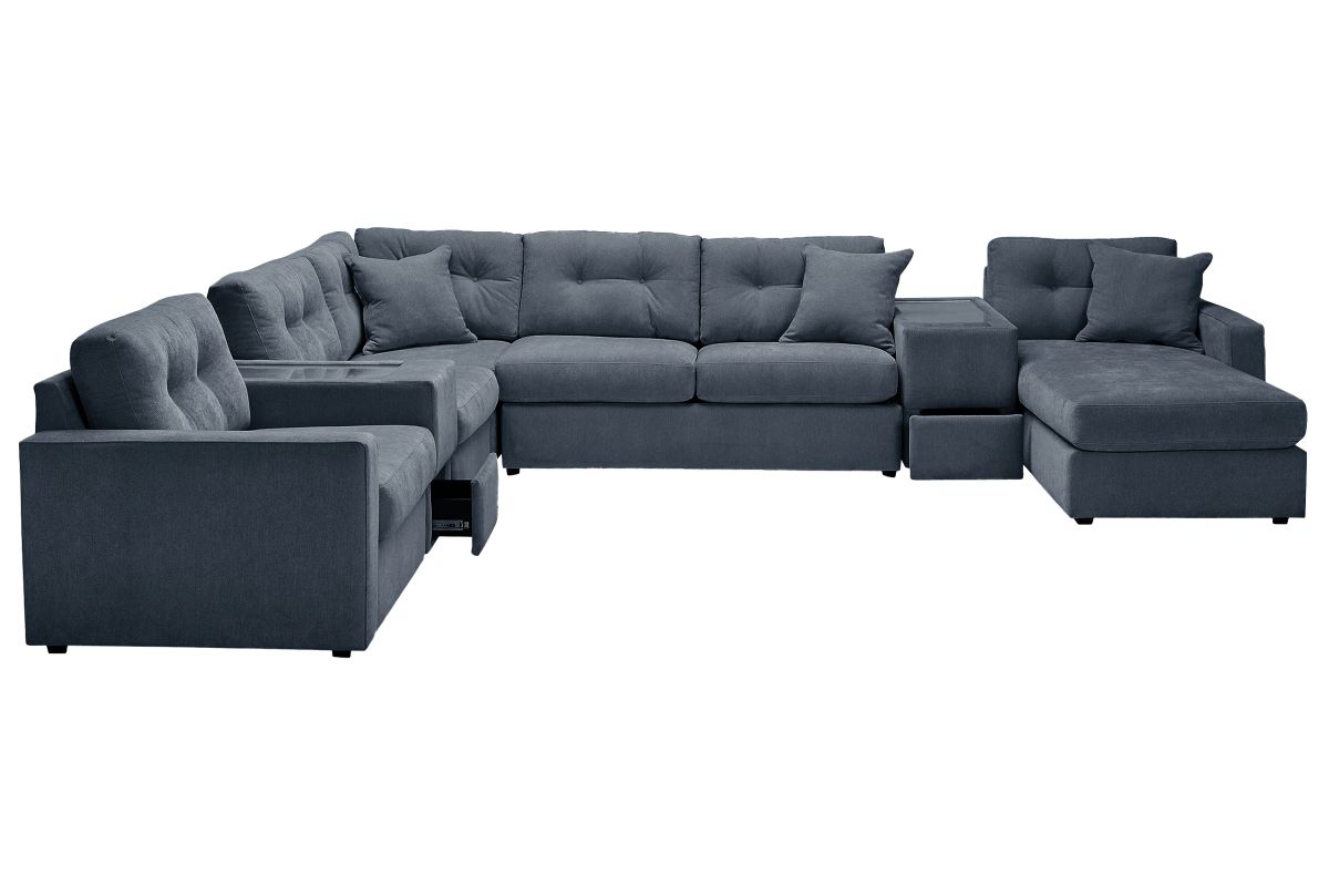 ModularOne Navy 7-Piece Sleeper Sectional with Right Arm Facing Chaise 3