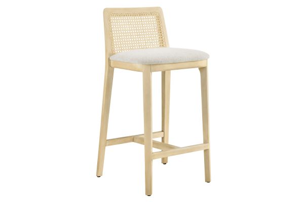 Monarch Wood and Rattan Counter Stool