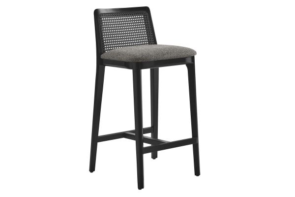 Monarch Wood and Rattan Counter Stool