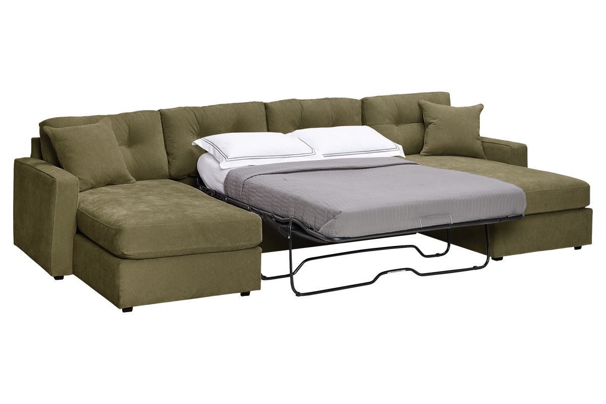 ModularOne Sectional Moss 3-Piece with Sleeper + Dual Chaises 4