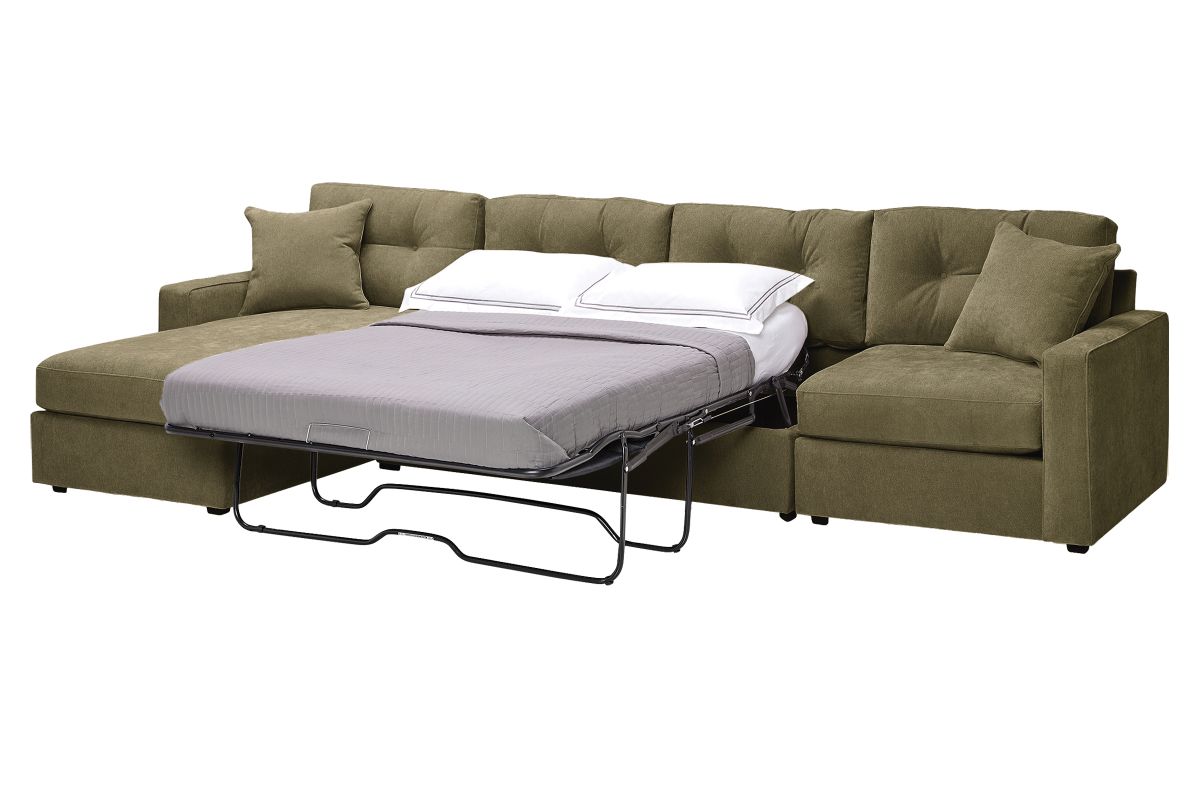 ModularOne Sectional Moss 3-Piece with Sleeper + Left Arm Facing Chaise 4
