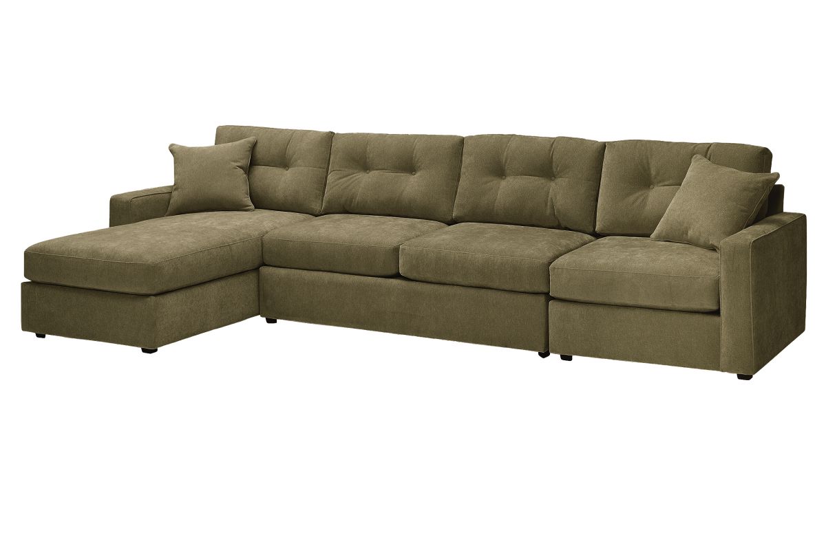 ModularOne Sectional Moss 3-Piece with Sleeper + Left Arm Facing Chaise 3