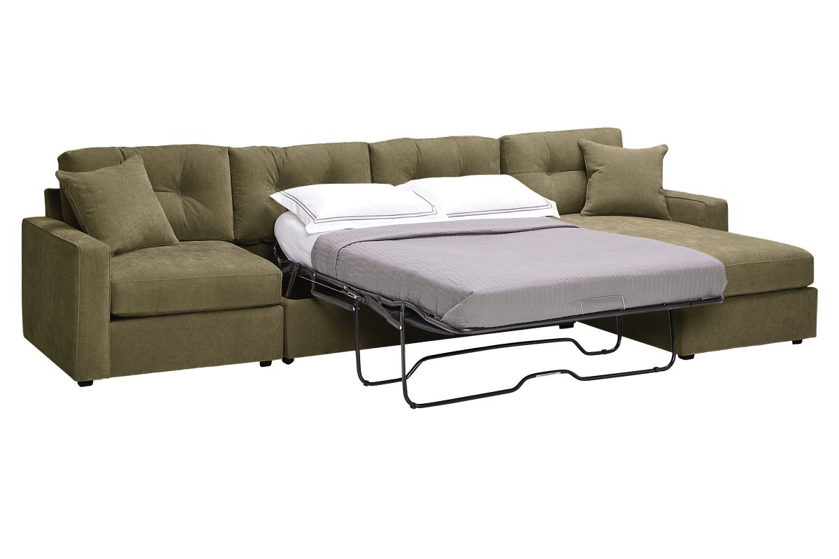 ModularOne Sectional Moss 3-Piece with Sleeper + Right Arm Facing Chaise 4