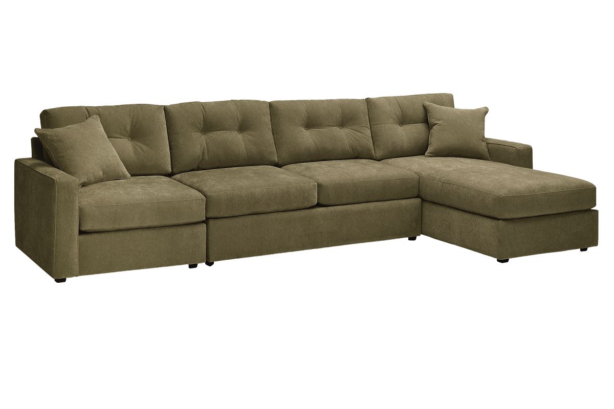 ModularOne Sectional Moss 3-Piece with Sleeper + Right Arm Facing Chaise 3