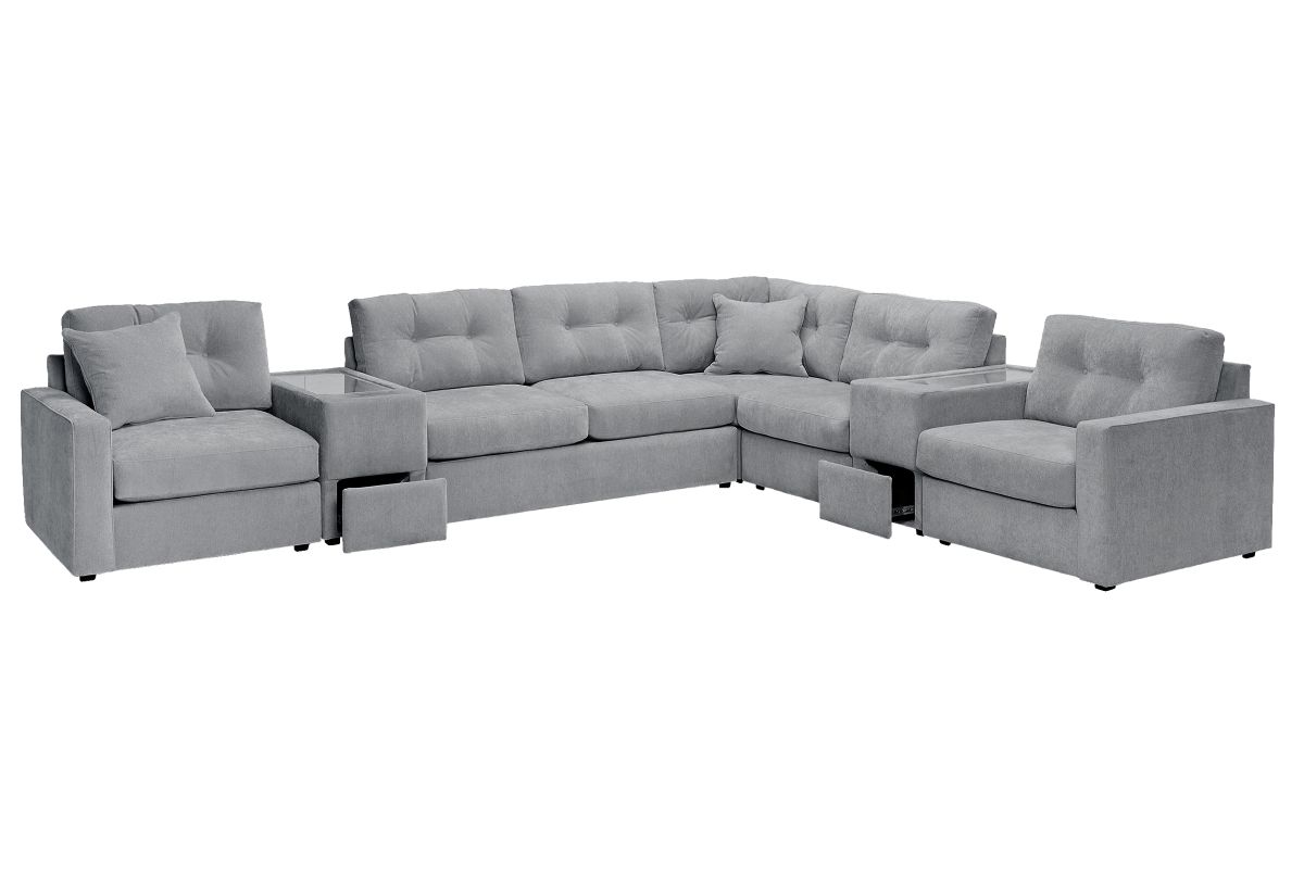 ModularOne Granite 7-Piece Sleeper Sectional with E-Console 5