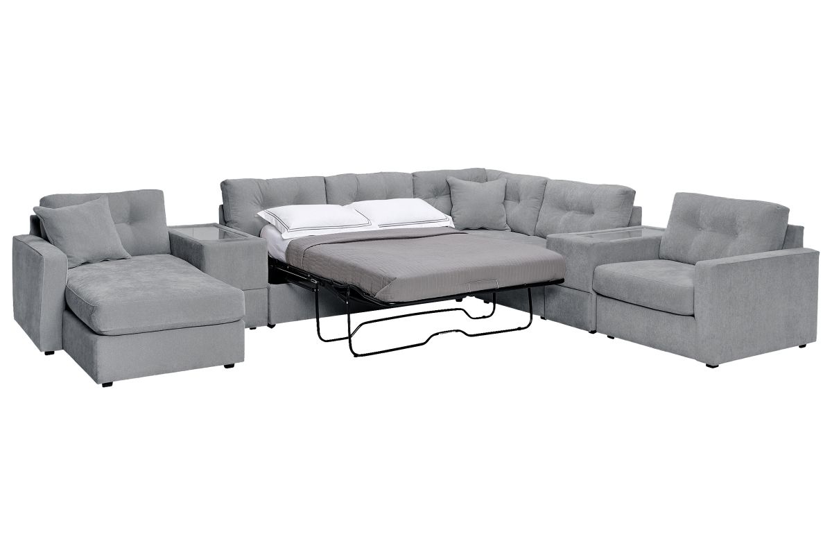 ModularOne Granite 7-Piece Sleeper Sectional with Left Arm Facing Chaise 5
