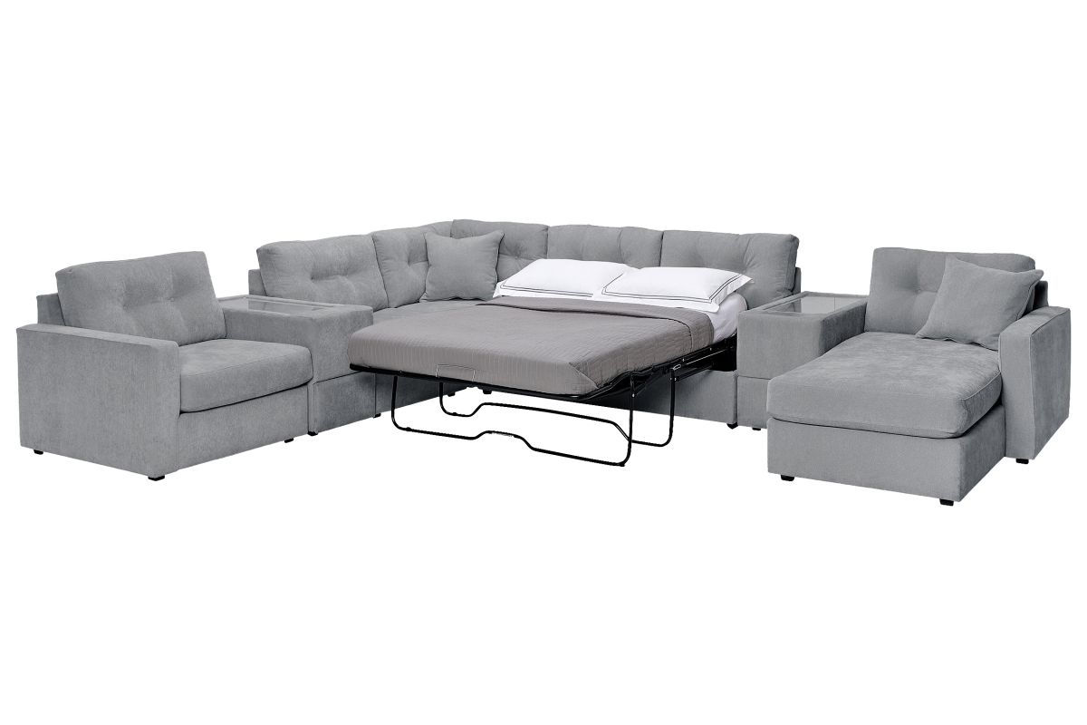 ModularOne Granite 7-Piece Sleeper Sectional with Right Arm Facing Chaise 5