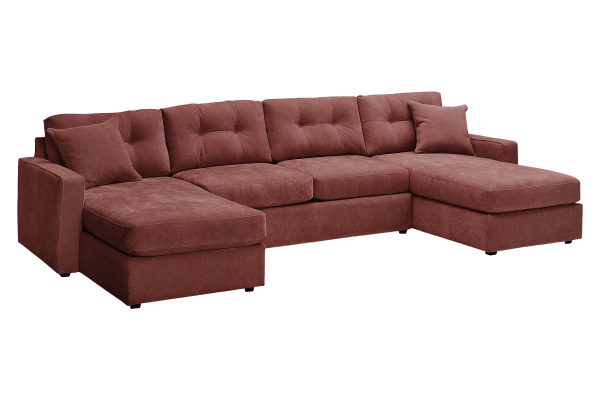 ModularOne Sectional Merlot 3-Piece with Sleeper + Dual Chaises 3
