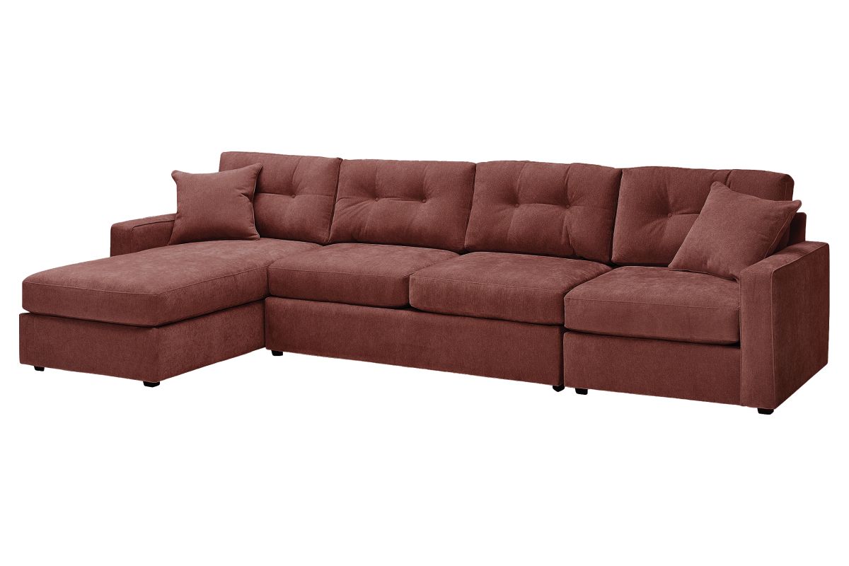ModularOne Sectional Merlot 3-Piece with Sleeper + Left Arm Facing Chaise 3