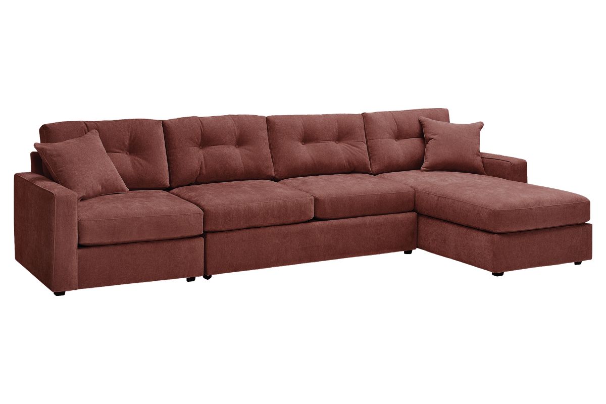 ModularOne Sectional Merlot 3-Piece with Sleeper + Right Arm Facing Chaise 3