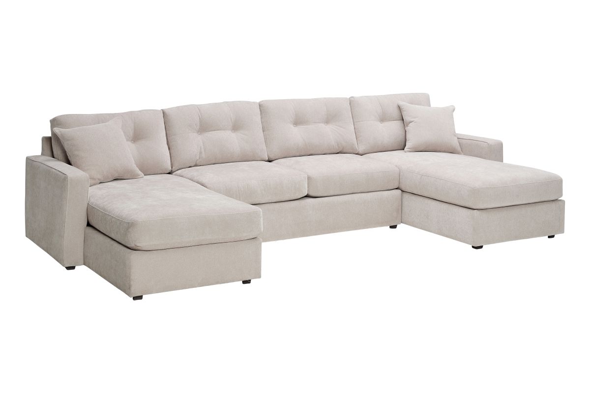ModularOne Stone 3-Piece Sleeper Sofa with Dual Chaises 3