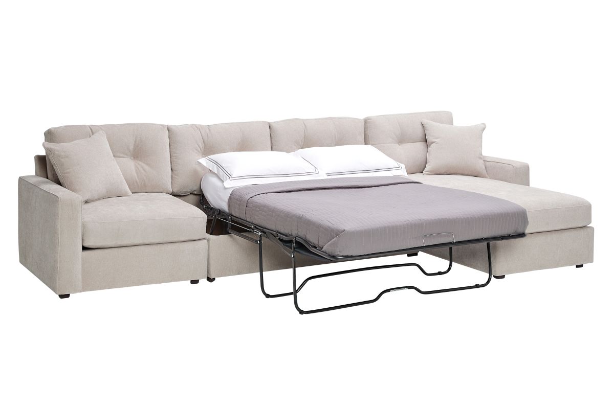 ModularOne Stone 3-Piece Sleeper Sofa with Right Arm Facing Chaise 4