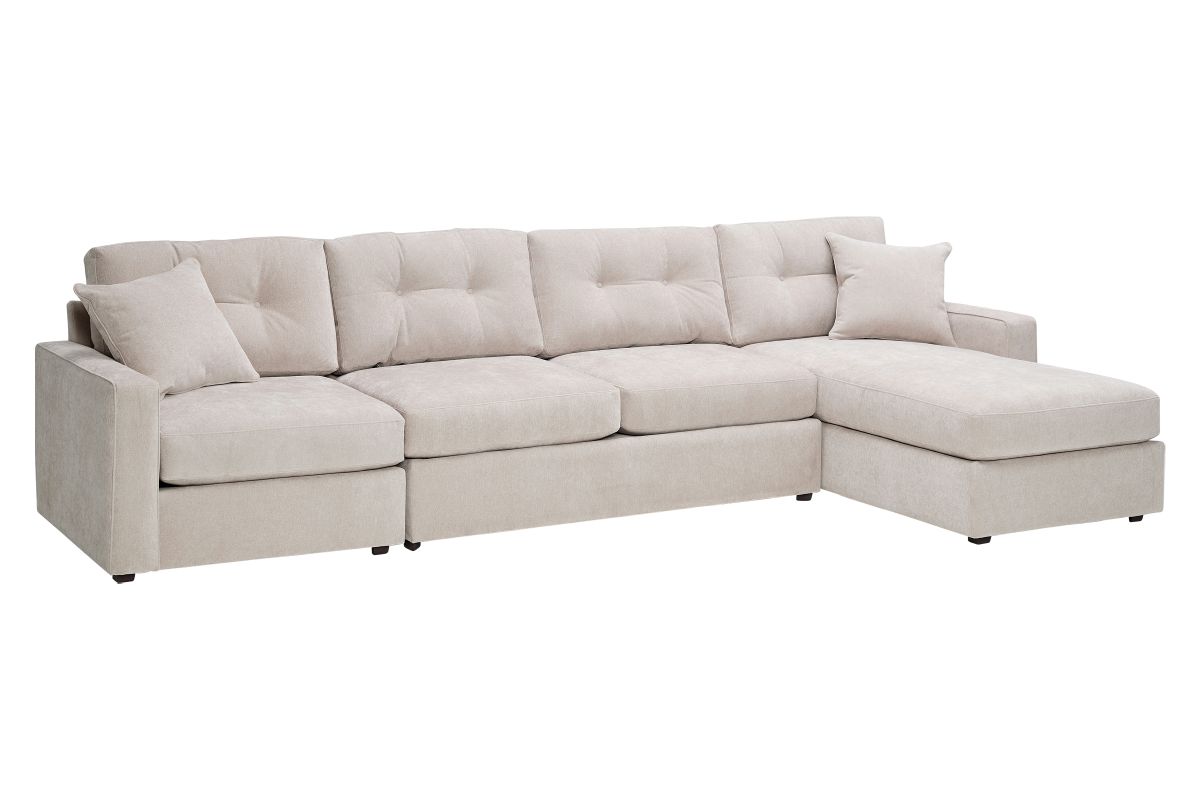 ModularOne Stone 3-Piece Sleeper Sofa with Right Arm Facing Chaise 3