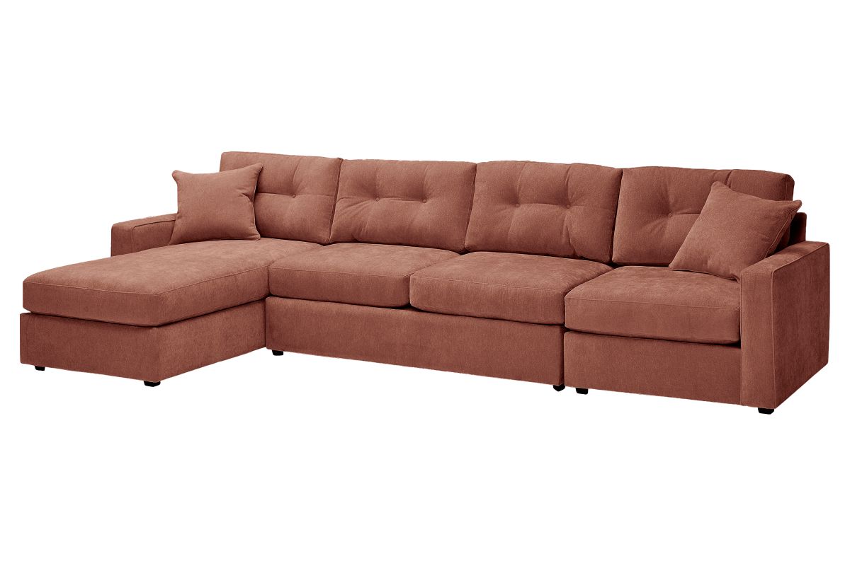 ModularOne Sectional Cantaloupe 3-Piece with Sleeper + Left Arm Facing Chaise 2