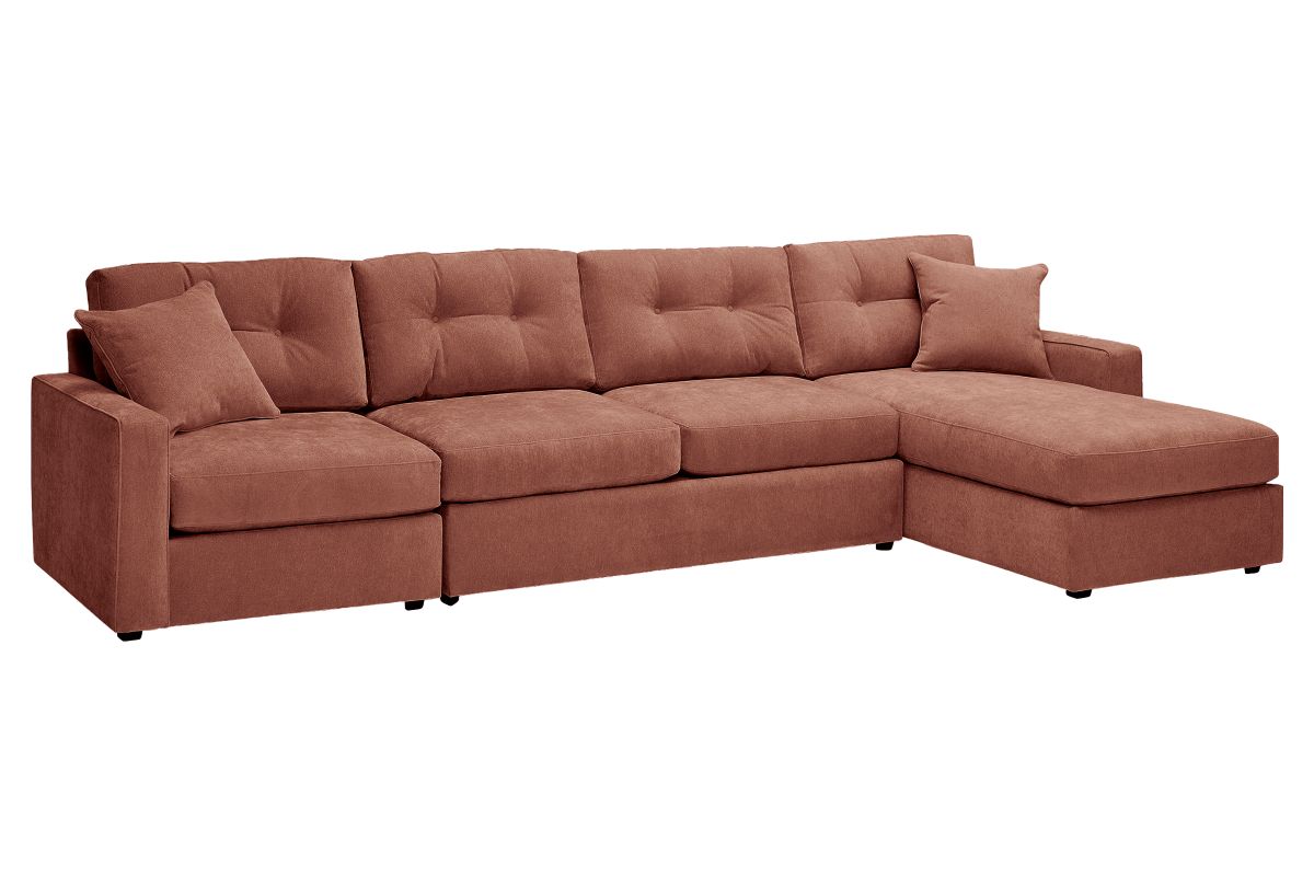 ModularOne Sectional Cantaloupe 3-Piece with Sleeper + Right Arm Facing Chaise 2